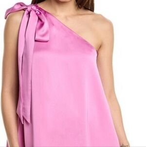 Ramy Brook One-Shoulder Pink Mini Dress